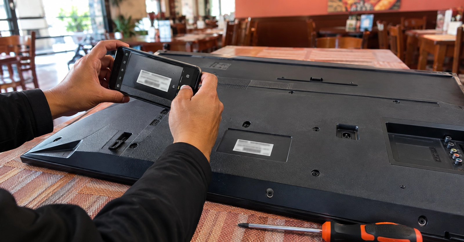 Registrar la falla de la pantalla antes de abrir el televisor para no perder la garantía del fabricante